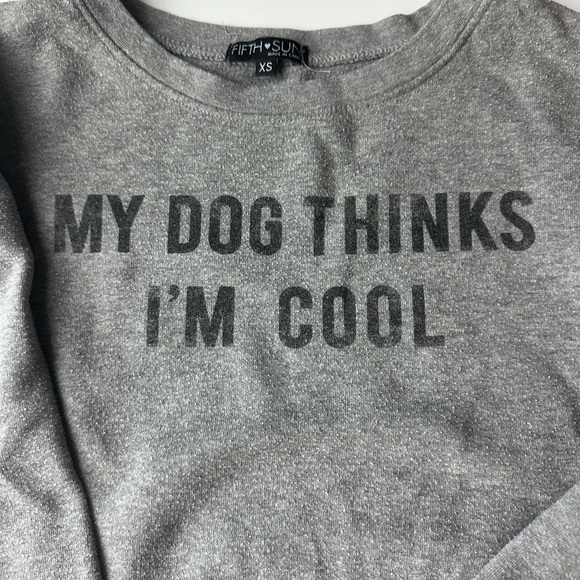 Boutiques sweatshirt extra small,  Brand Fifth Sun, color gray - Picture 3 of 6